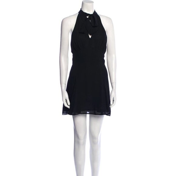 REFORMATION Linen Dress Halter Tie-Front Sleeveless Midi A-Line Size Med - Picture 4 of 11